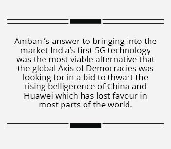 Reliance’s 5G ambitions gives the world a viable alternative to a tainted Huawei
